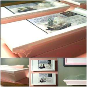 🏠 NWT, Set of Three 8.6inx4in  White Wall Shelves, Easy Hang w/Hardware